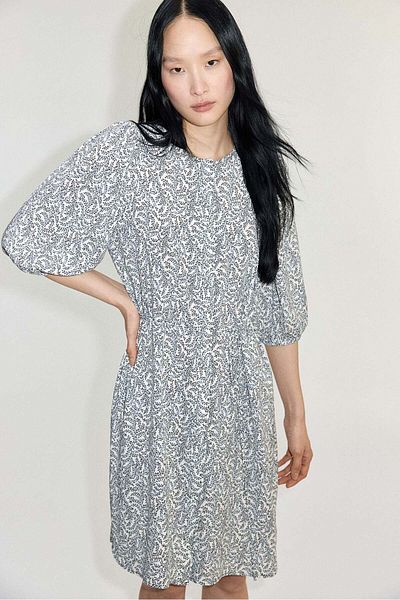 H&M Puff-sleeved Dress