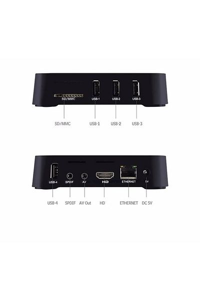 fulina 4K Ultra HD TV Set Top Box, HDMI Interface, Fast and Stable Connection, High Frame Rate, Black