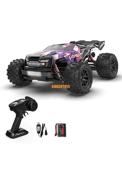 AKDC 1:16 RC Truck for Adults, 50KM/H, 4WD, 2.4GHz, 4X4 Waterproof Off-Road, Viper Purple/Pink