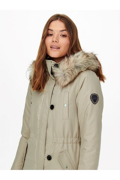 ONLY Women's Hooded Long Coat Parka 15213755
