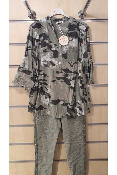 Park Moda ΠΟΥΚΑΜΙΣΟ ΜΕ ΜΟΤΙΦ ΚΑΜΟΥΦΛΑΖ ΜΕ ΛΕΠΤΟΜΕΡΗ ΠΟΥΚΑΜΙΣΟ