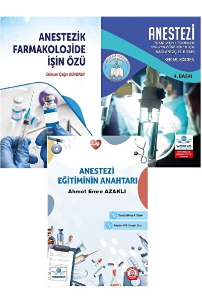 Ankara Nobel Tıp Kitapevleri Anestezi Seti 3'lü Anestezi Eğitiminin Anahtarı Anestezi Teknisyen Tekniker Anestezik Farmakoloji