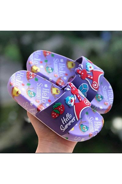 Pandalina Girl Child Slippers Anti-Slip Sole Child Beach Sea Pool Bathroom Slippers