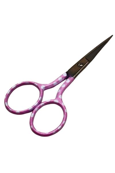 angel çanta aksesuar Pink Polka Dot Scissors 9 cm