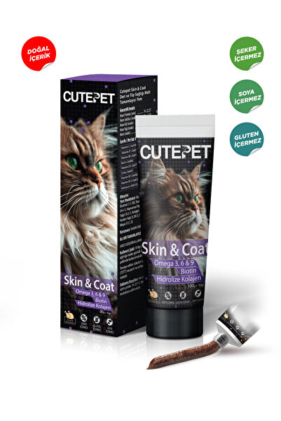 CutePet Skin & Coat Deri ve Tüy Sağlığı İçin Kedi Maltı 100 gr