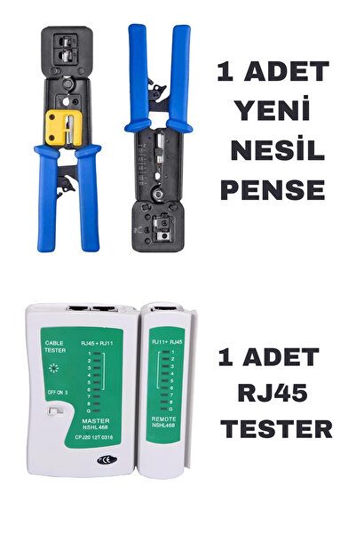 SpeedUF Yeni Nesil Ez rj45 Sıkma Pensesi Rj11 Rj12 Rj45 Network Ağ Pense + Kablo Test Cihazı Set Paket