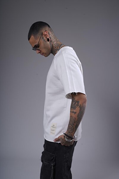 king brich Ανδρικό μπλουζάκι με βρώμικο γιακά Oversize Raglan Sleeve