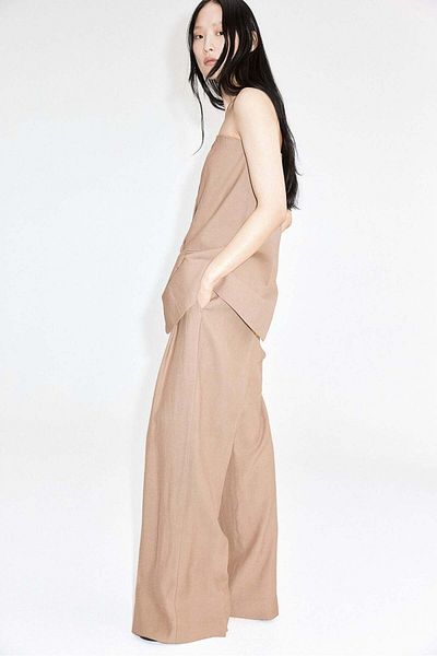 H&M Wide linen-blend trousers