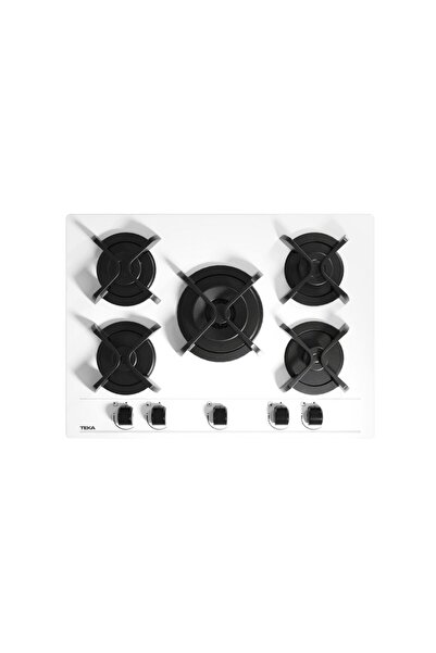 Teka GBC 75030 WH BEYAZ 70 CM. 5 GÖZLÜ GAZLI ANKASTRE CAM OCAK