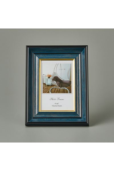 İpek Silk Photo Frame - Navy Blue / Gold - 10X15 cm
