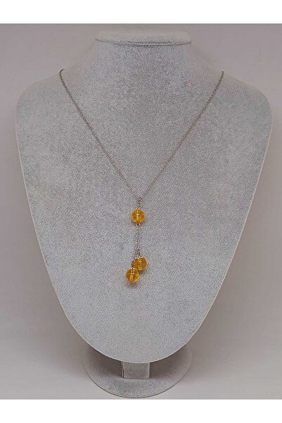 Yasamtohumu Sitrin Taşı Zincirli Kolye (9396)