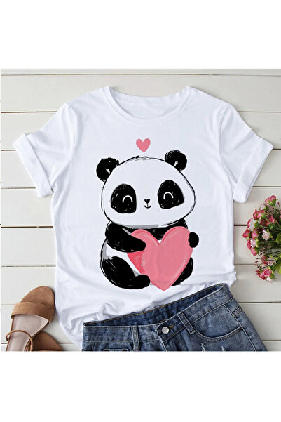 Wish BF Χαριτωμένο γυναικείο μπλουζάκι με στάμπα Panda Yoga