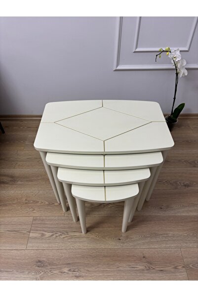 BAŞARAN CONCEPT Üst Kalite 1 .sınıf Gold Işleme Detaylı Krem Zigon Mdf Krem Z...