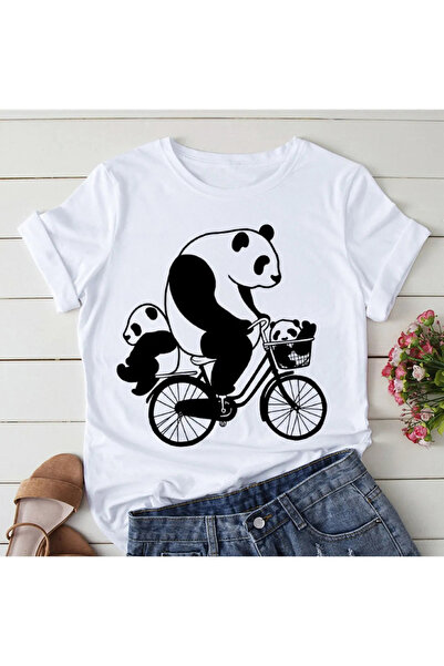 Wish BF Χαριτωμένο γυναικείο μπλουζάκι με στάμπα Panda Yoga