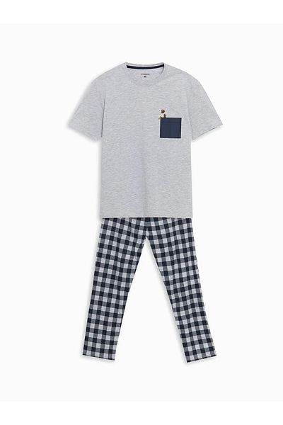 LC Waikiki Gray Standard Fit Men's Pajama Set