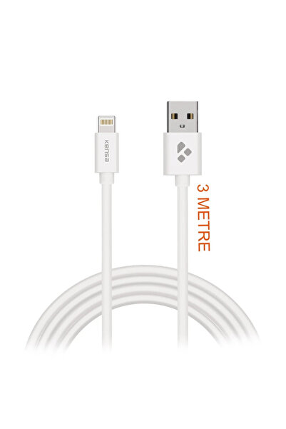 ERCTECH 3 Metre Uzun 2.4a Iphone Şarj Kablosu Yüksek Kalite Bakır Sargı Uzun ...