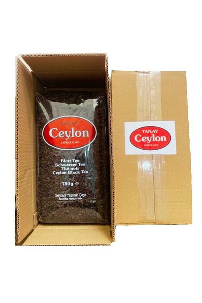 Tanay Ceylon Imported Sri Lanka Black Leaf Ceylon Tea Stray Tea 750 Gr X 3 Pcs (2.250 Gr)