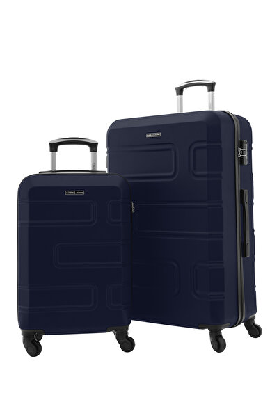 PARAJOHN مجموعة حقائب سفر صلبة مكونة من قطعتين - لون أزرق داكن