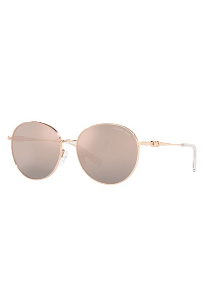 Michael Kors Woman Round Sunglasses- Mk 1119 - Lense Size:57mm - Rose Gold