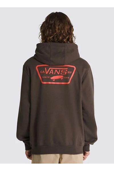 Vans Мъжки суитшърт с качулка, тъмнокафяв, стандартен, обикновен, VN000HNZD4C1 - ПУЛОВЕР С ЦЯЛА ЕТИКЕТА