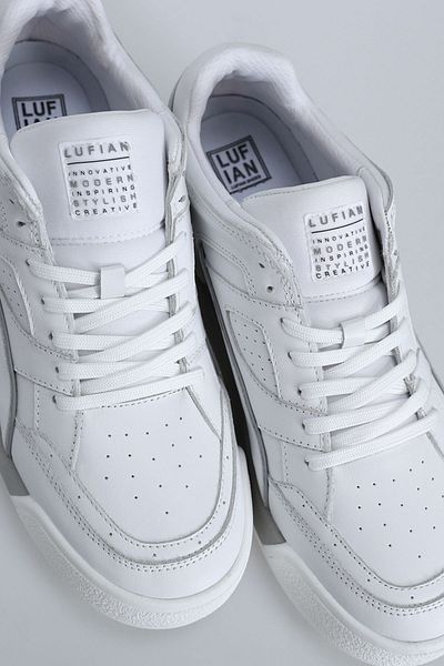 Lufian Lace-Up Comfort Sole Casual Sneaker White