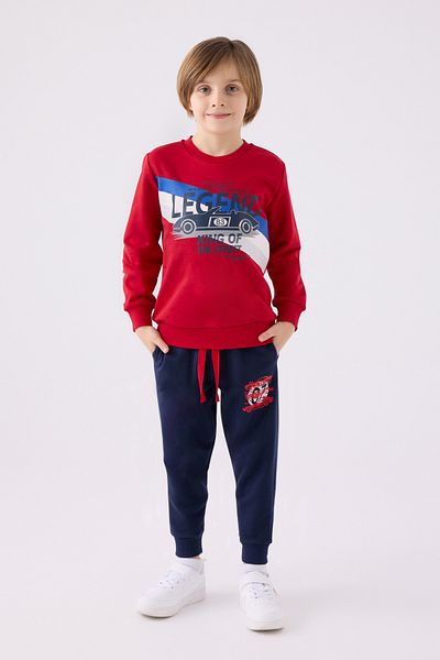 Rolypoly Red Boy's Tracksuit Set