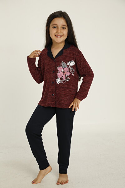 Miss Dünya Lissa Na dugmad sprijeda Košulja kragna Pleteno Dječji set pidžama