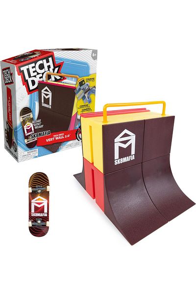 STOREMAX Jvnnastore Deck Mini Finger Skate Starter Set X-Connect Sk8Mafia Green Wall Skatepark and