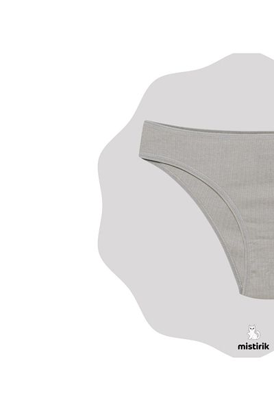 MİSTİRİK Chiloți cu nervuri din țesătură moale flexibilă model Taranto Culoare gri