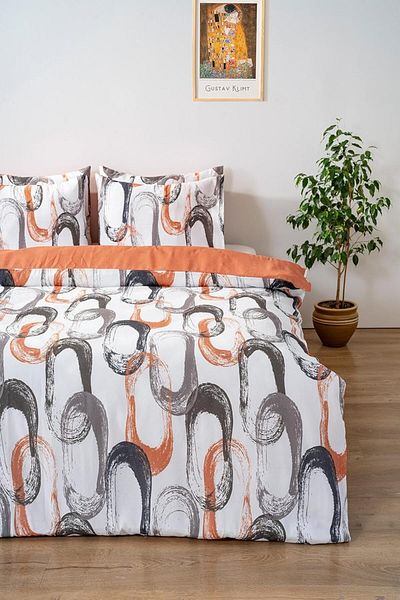 STOREMAX Abstract Brown Double Duvet Cover Set - Cotton 646268