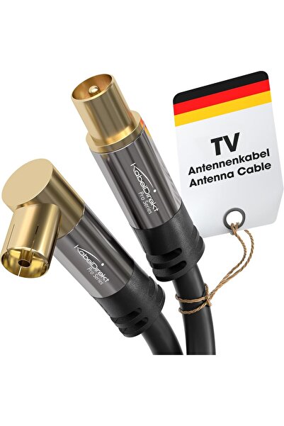 STOREMAX jptrShop – 4K Anten Kablosu, Koaksiyel Kablolar – 90° Açılı/Düz – 2m...
