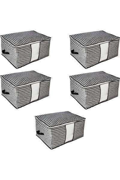 STOREMAX Ntwork 5Pcs Mega Size Windowed Storage Bag Set 64X46X34 Large Size Quilt Storage Bag Blanket Pillow Bedding