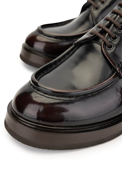 Tamer Tanca Men's Genuine Leather Claret Red Casual Shoes