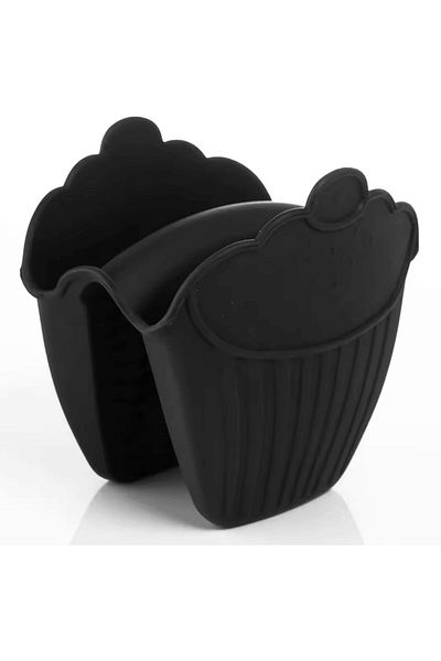 STOREMAX Ntwork Silicone Oven Mitts, with Different Color Options, 2 Pieces (Black) Art 1087243