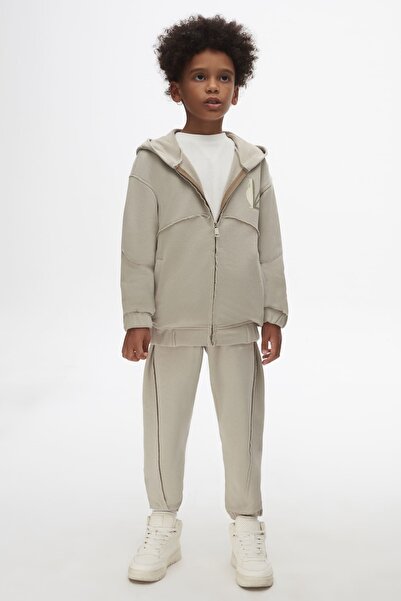 nk kids 67307 Erkek Çocuk Gri Detay Pantolon