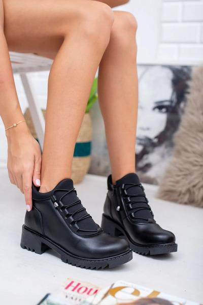 Kılıfoloji Ortobetik Taban Su Geçirmez Kadın / Kız Düz Topuklu Cilt Fermuarlı...