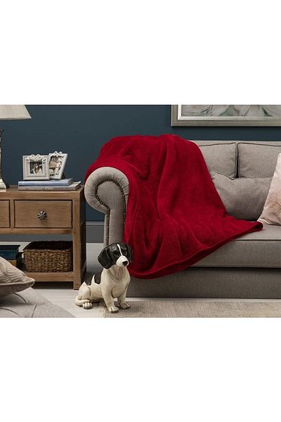 STOREMAX Jvnnastore Red Wellsoft Tv Blanket 100X170 Cm, Single Trendyfr 646268