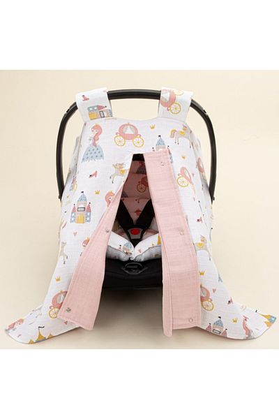 Yunikobaby Double Sided Powder Muslin Stroller Set - Cinderella