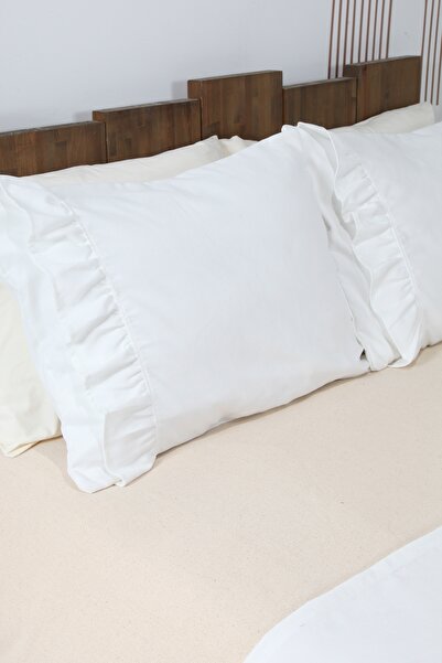 cotton maison Poli Yatak Runner Takımı Fırfırlı 80x220 Cm