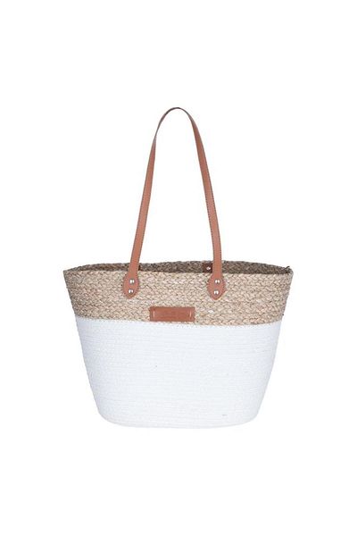 ALSAIF Wicker Thermos Bag 50 X 33 Cm Beige White