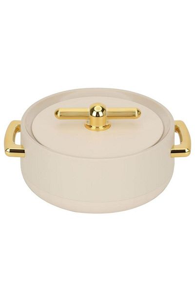 ALSAIF Steel Food Container 150 Ml Gold Beige Handle