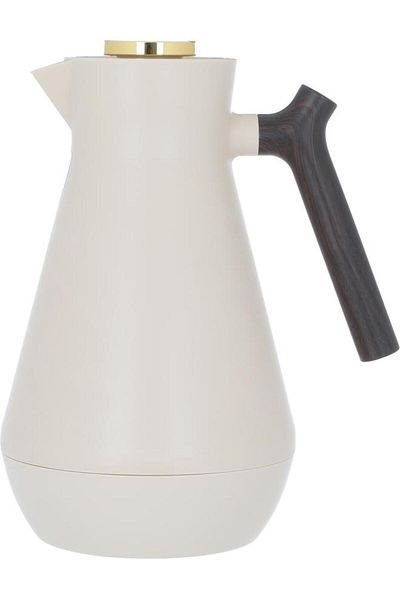 ALSAIF Amada Plastic Thermos 1.5 Liters With Wooden Handle Beige