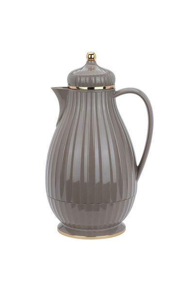 ALSAIF Elegance Savannah Glass Thermos 0.6 Liter Light Grey