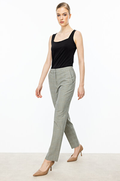 Ekol Plaid Skinny Leg Trousers