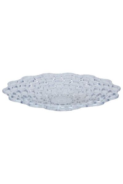 ALSAIF Plastic Fruit Plate 40 X 40 X 5.4 Cm Round Transparent