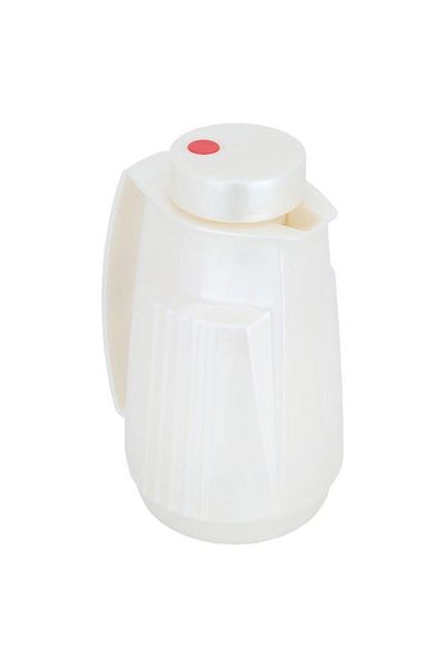 ALSAIF Glass Thermos 1 Liter Plastic Body White