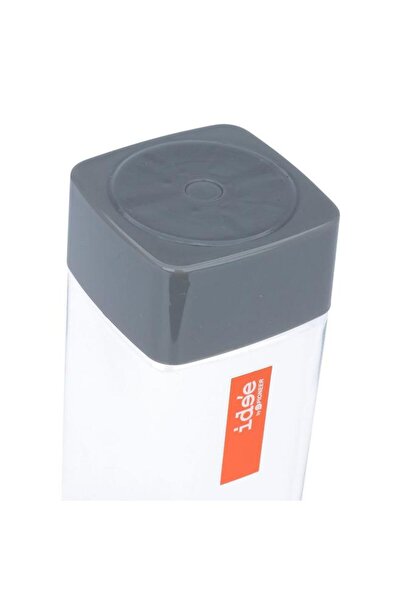 ALSAIF Plastic Bottle With A Grey Square Lid Transparent