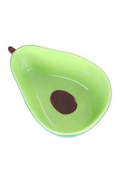 ALSAIF وعاء بورسلين على شكل أفوكادو، مقاس 21.8 × 15.1 × 7.8 سم، أخضر