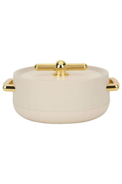 ALSAIF Steel Food Container 150 Ml Gold Beige Handle