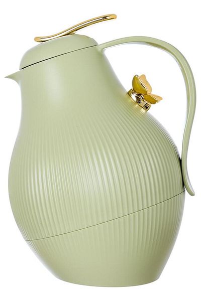 ALSAIF Dora Plastic Thermos 1.5 Liters Gold Green Butterfly
